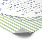 Green Coquette Bow Rocking Horse Time Capsule Poster (Ecke)