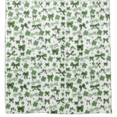 Green Coquette Lucky St Patrick's Day Pattern Duschvorhang (Vorderseite)