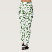 Green Coquette Lucky St Patrick's Day Pattern Leggings (Rückseite)