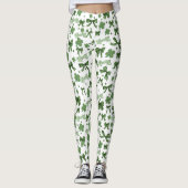 Green Coquette Lucky St Patrick's Day Pattern Leggings (Vorderseite)