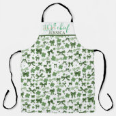 Green Coquette Lucky St Patrick's Day Pattern Schürze (Vorderseite)