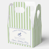 Green Coquette Rocking Horse Birthday Favor Box Geschenkschachtel (Geöffnet)