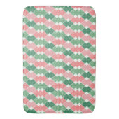 GREEN CORAL WHITE ZIG ZAG PATTERNS BADEMATTE (Vorderseite Vertikal)