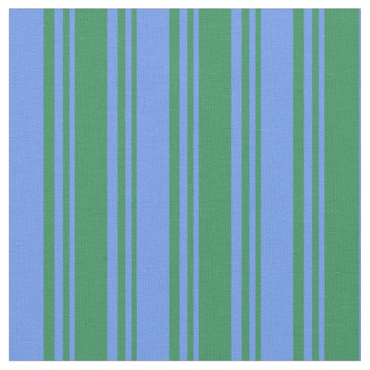 Green & Cornflower Blauer Farbmuster Stoff (Nahaufnahme)