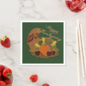 Green Cornucopia Erntedank Napkins Serviette (Beispiel)