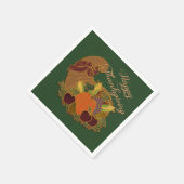 Green Cornucopia Erntedank Napkins Serviette (Ecke)