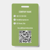 Green Corporate ID Abzeichen Ausweis (Rückseite)