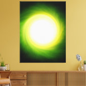 Green Cosmic Black Hole Stretched Canvas Print Leinwanddruck (Insitu (Wohnzimmer))
