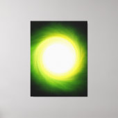 Green Cosmic Black Hole Stretched Canvas Print Leinwanddruck (Vorderseite)