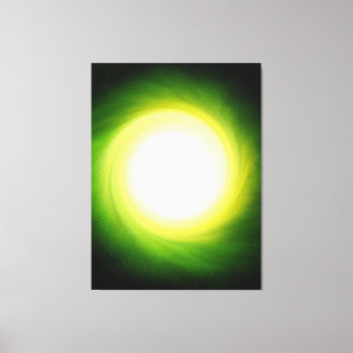 Green Cosmic Black Hole Stretched Canvas Print Leinwanddruck
