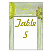Green Country Chic Tischnummer (Rückseite)