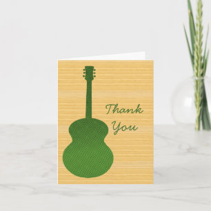 Green Country Gitarre Danke Karte