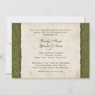 Green Country Wedding Invitation Einladung