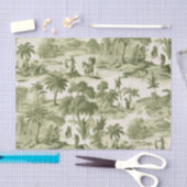 Green Countryside Hot Air Balloon Toile (10) Seidenpapier (Handwerk)