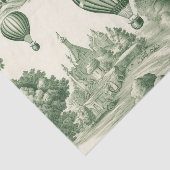 Green Countryside Hot Air Balloon Toile (4) Seidenpapier (Ausschnitt)