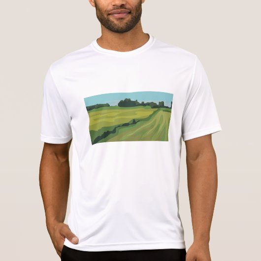 Green Countryside Landscape T-Shirt (Vorderseite)