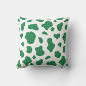 Green Cow Print Decorative Pillow Kissen (Rückseite)