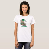 Green Cowboy Boot Graduation Cap & Blume T-Shirt (Vorne ganz)