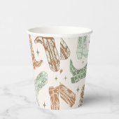 Green Cowboy Boot Paper Cups Pappbecher (Rechts)