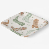 Green Cowboy Boot Party Plates Pappteller (Gewinkelt)