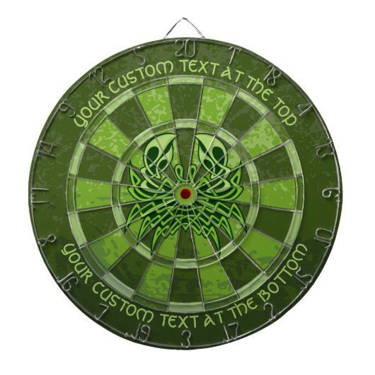 Green Crab Celtic Knot Dart Board Dartscheibe (vorne)