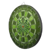 Green Crab Celtic Knot Dart Board Dartscheibe (Vorderseite rechts)