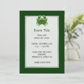 Green Crab Celtic Knot Einladung (Stehend Vorderseite)