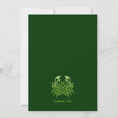 Green Crab Celtic Knot Einladung (Rückseite)
