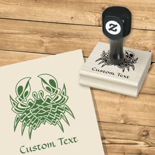 Green Crab Celtic Knot Gummistempel