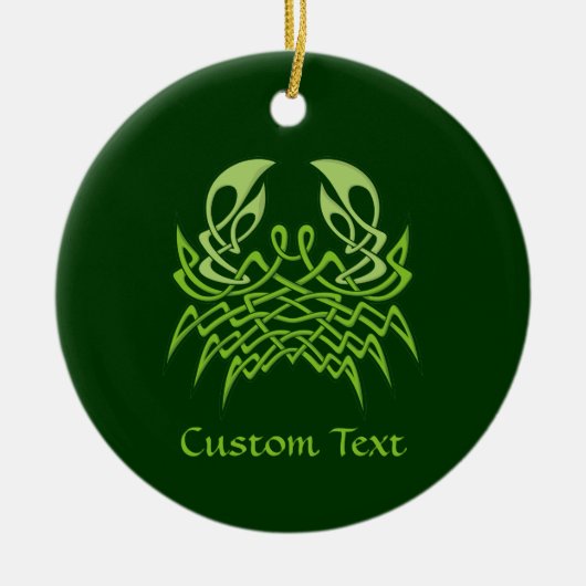 Green Crab Celtic Knot Keramik Ornament (Vorne)