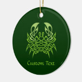 Green Crab Celtic Knot Keramik Ornament (Links)
