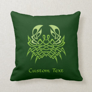 Green Crab Celtic Knot Kissen