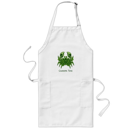 Green Crab Celtic Knot Lange Schürze (Vorne)