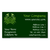 Green Crab Celtic Knot Magnetische Visitenkarte (Vorderseite)