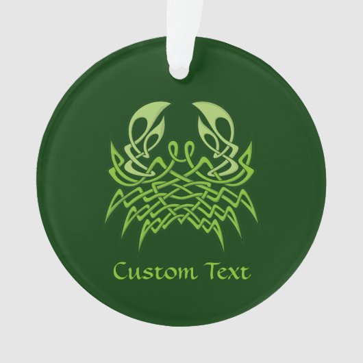 Green Crab Celtic Knot Ornament (Vorderseite)