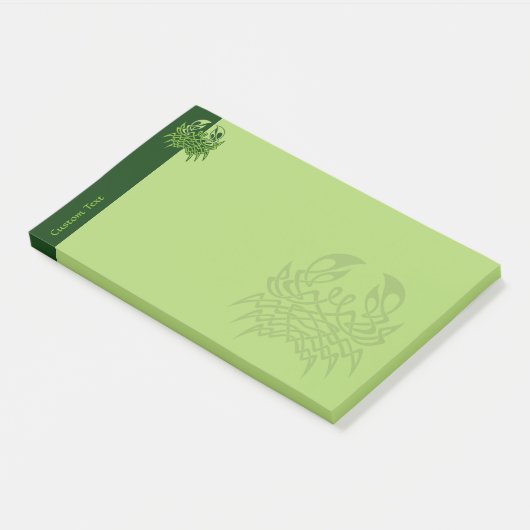 Green Crab Celtic Knot Post-it Klebezettel (angewinkelt)