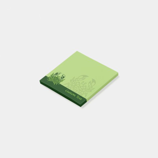 Green Crab Celtic Knot Post-it Klebezettel (angewinkelt)