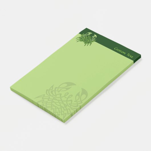 Green Crab Celtic Knot Post-it Klebezettel (angewinkelt)