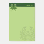 Green Crab Celtic Knot Post-it Klebezettel (Vorderseite)