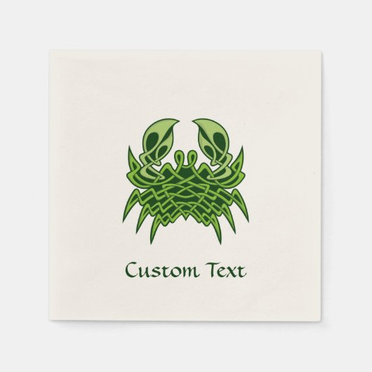 Green Crab Celtic Knot Serviette (Vorderseite)