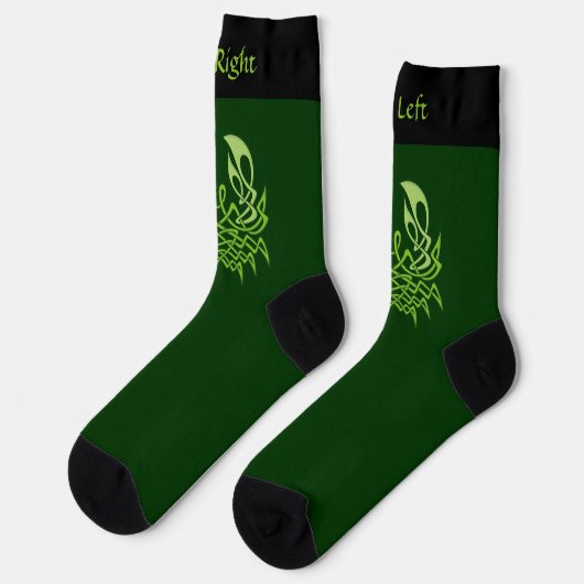 Green Crab Celtic Knot Socks Socken (Linkes Detail)