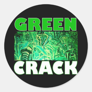GREEN CRACK RUNDER AUFKLEBER