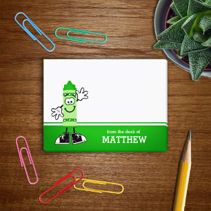 Green Crayon Personalisiert Post-it Klebezettel