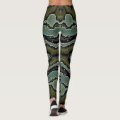 Green Crazy Lace Agate Funky Boho Leggings (Rückseite)