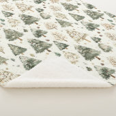 Green Cream Christmas Trees Sherpadecke (3/4)