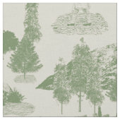 Green Cream Christmas Winter Wonderland 15" Stoff (Nahaufnahme)