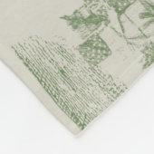 Green Cream Christmas Winter Wonderland Fleecedecke (Ecke)
