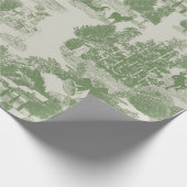 Green Cream Christmas Winter Wonderland Geschenkpapier (Ecke)