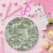Green Cream Christmas Winter Wonderland Pappteller (Party)