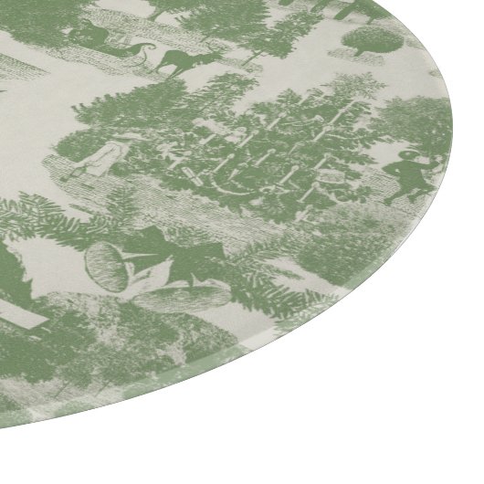 Green Cream Christmas Winter Wonderland Schneidebrett (Ecke)